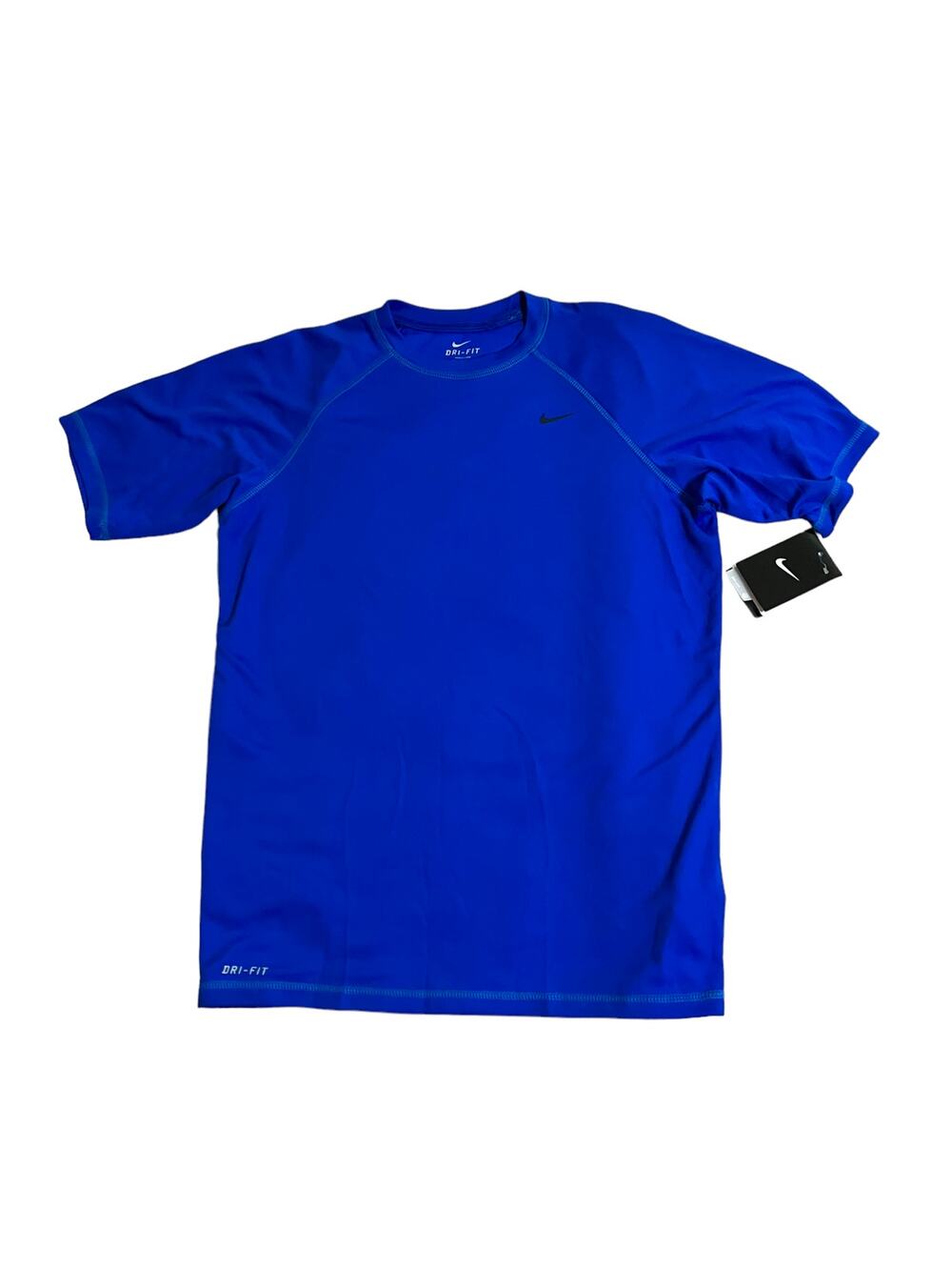 Nike men FITTED Dri-Fit Royal Blue Short Sleeve Sport T Shirt Sz S Running